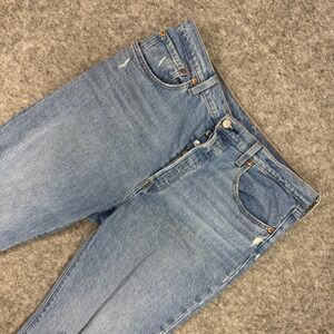 Levi Strauss Co 501 Original Fit Mens Jeans Light Wash Button Fly Ripped W32 L32